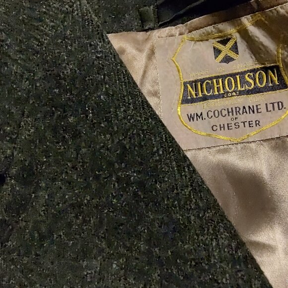 Nicholson Vintage Wool Overcoat - Made in England - Picture 4 of 9